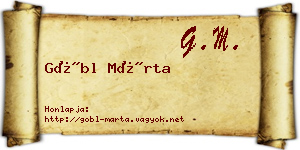 Göbl Márta névjegykártya