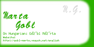 marta gobl business card